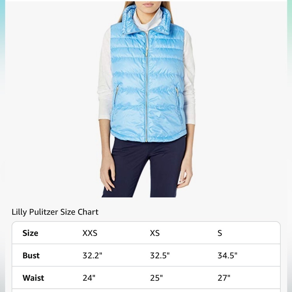 Lilly Pulitzer palm Paradise vest in Zanzibar blue XXS NWT - Picture 3 of 12